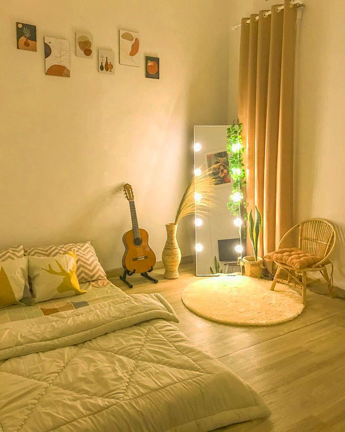 decor phòng ngủ trẻ trung đáng yêu